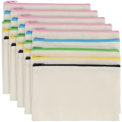 Produktbild von Omgoods - Beutel mit Kordelzug, 25 Stück - 21 x 13 cm - Stoffbeutel - Weiß - DIY-Bastelbeutel - Aufbewahrung für Kosmetikartikel - Kosmetiktasche