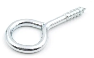 100 x Ringbolzen-Ohrschrauben - 30 x 14 mm - Verzinkt - Holzgewinde - Wandhaken