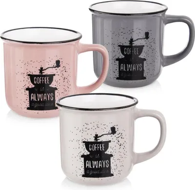 Image de Orion | Set de tasses a café - Coloré - 370 Ml - 3 pieces - Résistant au lave-vaisselle