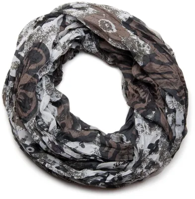 Produktbild von styleBREAKER Loop Schlauchschal mit buntem Blumen Allover Print | Leichter Sommer Schal aus Viskose | Weich fließendes Halstuch für Damen | Floral gemustert im Trenddesign