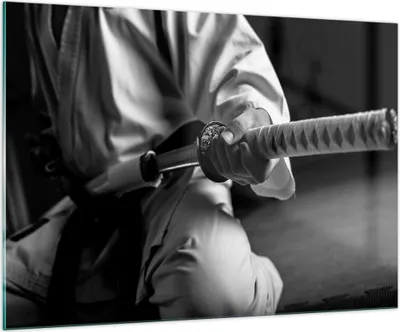 Produktbild von Bilder auf glas - Samurai-Schwert - 100x70cm - Glasbilder - Wandbilder - Kunstdruck - zum Aufhängen bereit - Wanddekoration aus Glas - Glas Bilder - Wandbild auf Glas - Einteilig - GAA100x70-3746