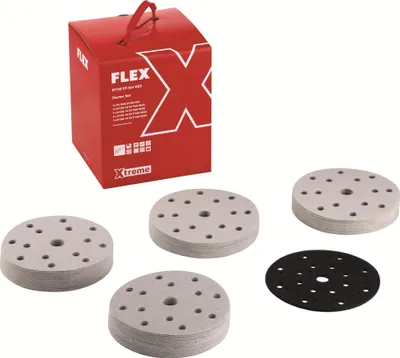 Image de Set2 Abrasifs Mousfelx D150 St-set:2xpsored-rd+25xp60+25xp80+25xp120            +25xp150 - Flex