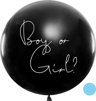Obrázek produktu pro Gender Reveal Balloon Boy or Girl modré konfety 100cm