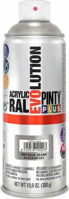 Produktbild von Sprühfarbe Pintyplus Evolution MT191 Metallic 400 ml Silberfarben