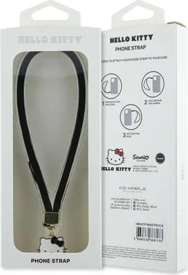 Zdjęcie produktu dla Zawieszka Hello Kitty Nylon Cord Kitty Head czarny