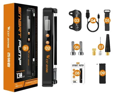 Produktbild von Luftkompressor, tragbares Design, intelligente Auto-Pump-Technologie, schwarz