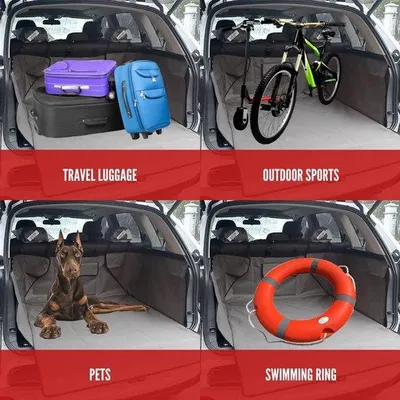 Produktbild von Famanu Kofferraummatte für Hunde und Haustiere - Wasserfest, mit Seiten- und Stoßstangenschutz