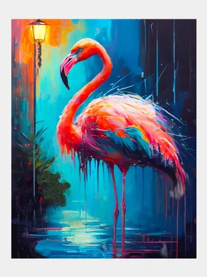 Produktbild von Flamingo-Mosaik mit Diamanten & Lampe, 30 x 40 cm – Creative Diamonds