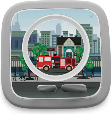 Produktbild von Schutzfolie kompatibel mit Toniebox 2 passgenaue Folie mit Motiv Zubehör selbstklebendes Schutzcover Kratzschutz für Musikbox Y015-21 Feuerwehr