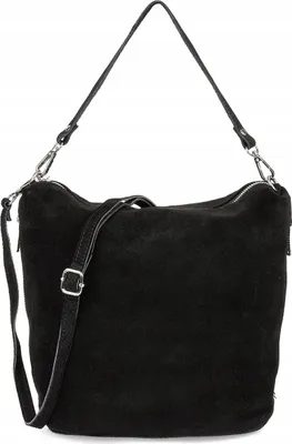 Image de Sac à bandoulière en cuir pour femme avec fermetures éclair, spacieux en daim italien