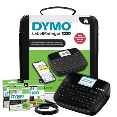 Obrázek produktu pro DYMO LabelManager Executive 640CB, QWERTY, Barva, Kabelový a bezdrátový, Černá