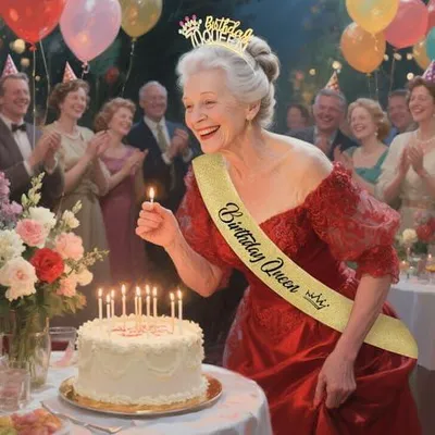 Produktbild von Set zum 70. Geburtstag mit Krone und Schärpe für Frauen, Tiara, Partydekoration und Geschenk