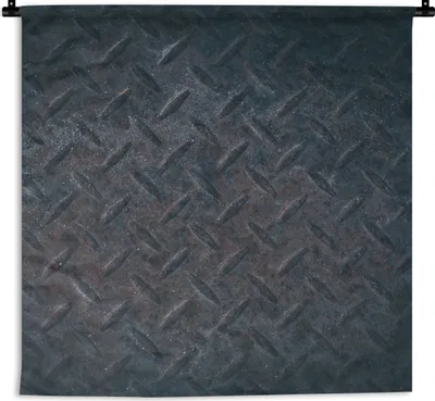 Produktbild von MuchoWow® Wandteppich Wandbehang Eisen - Platten - Rost 120x120 cm Tapisserie Dekoration Wandtuch - Modern - Baumwollgewebe