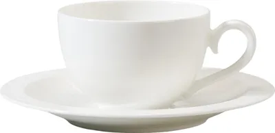 Produktbild von Villeroy & Boch White Pearl Cappuccinotasse mit Untertasse 310 ml