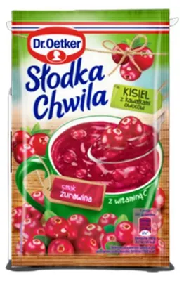 Zdjęcie produktu dla Dr. Oetker Słodka Chwila Kisiel żurawinowy z owocami 32,5g