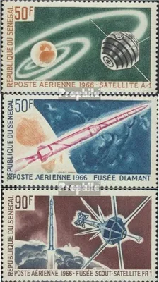 Produktbild von Briefmarken Senegal 1966 Mi 324-326 (kompl.Ausg.) postfrisch Weltraumsatelliten