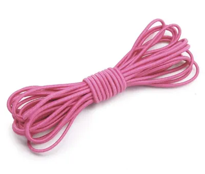 Produktbild von Elastische Schnur - Gummiseil Bungee - 2,5 mm rundes Gummiband - Starkes Gummiseil für Nähen und DIY - Ca. 5,5 m Länge - Pink407