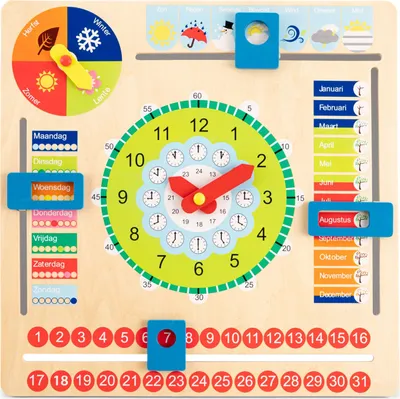 Produktbild von New Classic Toys Kalenderklok - Nederlandstalig