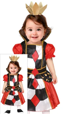 Productafbeelding van Sprookjeskoningin Herzkrone babykostuum, carnaval/vastenavond kostuumset, feestkleding, magische glans, fantasiekleding, kinderkleding, wereldboekdag, kinderfeest, maat: 74/80, kleur: rood