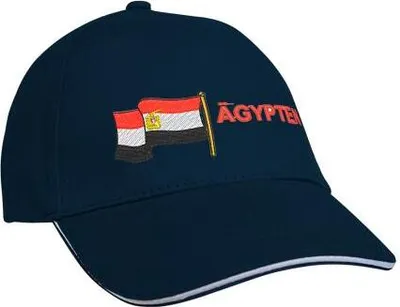 Produktbild von Baseballcap mit Einstickung Fahne Flage Agypten 69978 Color - Navy