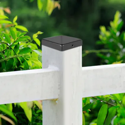 Produktbild von 10x Pfostenkappe Pyramide Abdeckkappe für Pfosten 91x91mm Schwarz