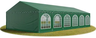 Image de TOOLPORT Tente Barnum de Réception 6x12 m Bâches PVC 750 N vert Cadre de Sol Jardin