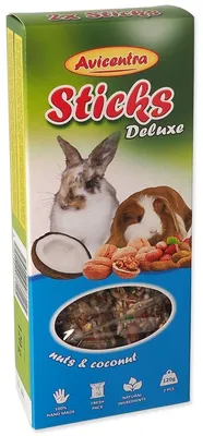 Productafbeelding van Avicentra knaagdermix, groot formaat - noot + kokos, 2 stuks