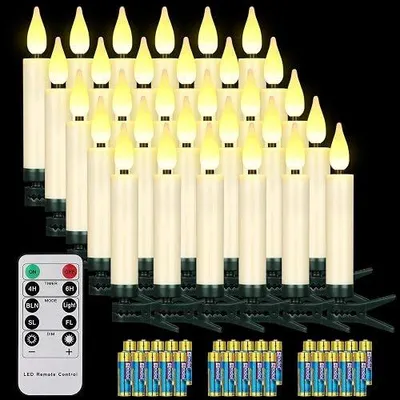 Zdjęcie produktu dla Świeczki LED choinkowe bezprzewodowe pilot zdalny timer 20 szt