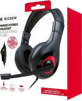 Zdjęcie produktu dla BIG BEN SWITCHHEADSETV1, Przewodowa, Gaming, Zestaw słuchawkowy, Czarny