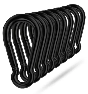 Produktbild von Robuster schwarzer Karabinerhaken für Outdoor-Aktivitäten