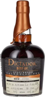 Produktbild von Dictador BEST OF 1978 APASIONADO Colombian Rum 40YO/211217/EX-P142 41 % 0,70 lt.