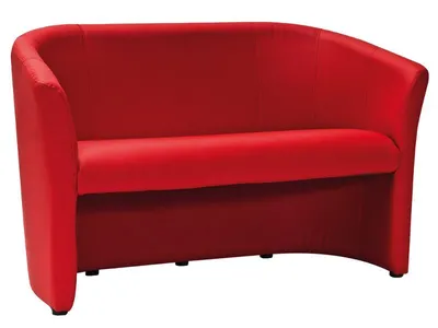 Produktbild von 2-Sitzer Sofa SINDY 1, rot, 126 cm breit, 76 cm hoch, 60 cm tief, Sitzhöhe 41 cm