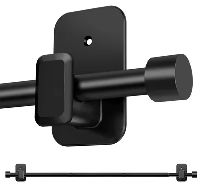 Image de Solidchoice - Barre de rideau sans perçage, 81-183 cm, noire