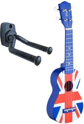 Produktbild von Stagg US-UK Sopran Ukulele mit Tasche mit Wandhalter