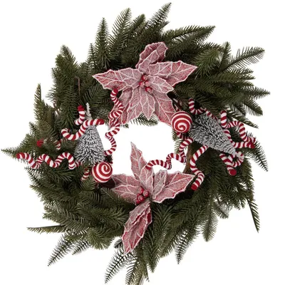 Immagine prodotto di Clayre & Eef Ghirlanda natalizia Ø 60x20 cm Verde Plastica