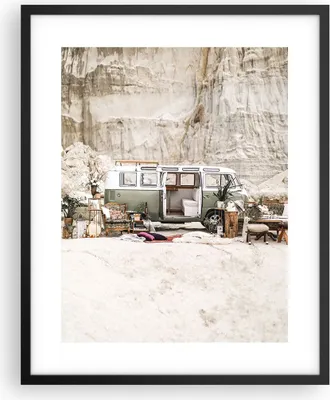 Produktbild von Gerahmtes Poster - Schwarzer Rahmen - Wohnmobil Boho Möbel - 40x50 cm - Wand Bild - Wanddeko - Wandbilder - Kunstposter - Wandposter - Bilderrahmen - Bilder - Kunstdruck - P2BPA40x50-4542