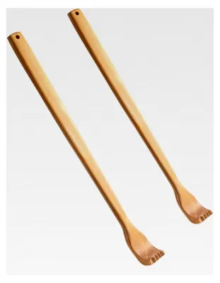 Produktbild von 2 Stück Holz Rückenkratzer, Kratzhand Rückenkratzer, zur Linderung von Juckreiz und Entspannung
