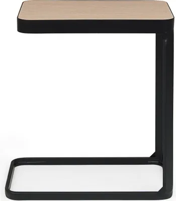 Produktbild von Beistelltisch Everitt 50 x 30 x 55 cm Stahl MDF Schwarz Natur