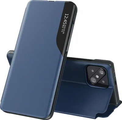 Produktbild von LaimTop Hülle für Xiaomi Mi 11, Smart View Fenster Flip Stand Cover Kunstleder Schutzhülle für Xiaomi Mi 11 Blau