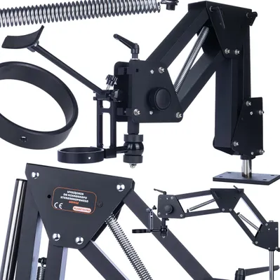 Obrázek produktu pro Rosfix WDMS2 – Držák Mikroskopu | Supertvrdý Hliník, Nastavení Výšky a Úhlu, Rotace 270°, Délka 35 – 80 cm