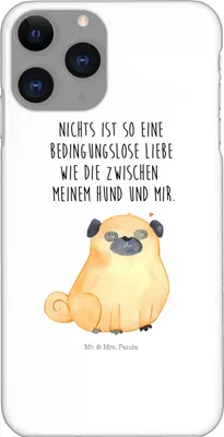 Produktbild von Mr. & Mrs. Panda Iphone 11 Pro Handyhülle Mops - Weiß - Geschenk, Handy Case, Pure Liebe, Knuffig, Premium Kunststoff, Hund, Sprüche