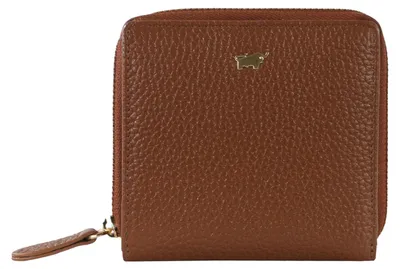 Immagine prodotto di Portafoglio ASTI, portafoglio con zip, modello S, 6 scomparti per carte, color marrone, da donna, in pelle