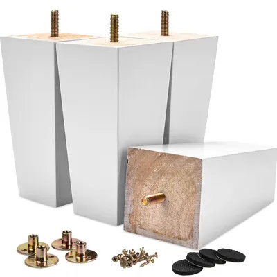 Imagen del producto de 4 patas de madera para muebles, de 10 cm, repuestos para muebles