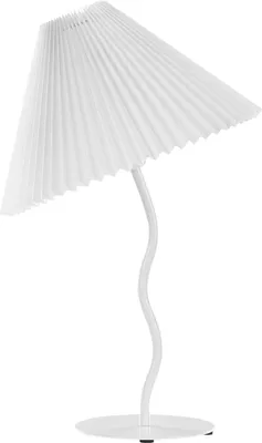 Obrázek produktu pro BELIANI Stolní lampa bílá kovová základna syntetické skládané stínidlo moderní minimalistický design obývací pokoj ložnice
