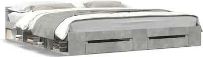 Obrázek produktu pro vidaXL Rám postele se zásuvkami betonově šedý 180x200 cm materiál na bázi dřeva