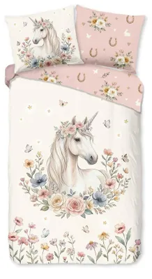 Productafbeelding van ZouZou Kinderdekbedovertrek "Cornu" - Off-Wit - (140x200/220 cm) - 100% Katoen