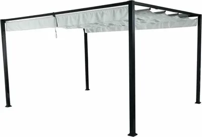 Zdjęcie produktu dla Altana Sky 300x400 cm, jasnoszara Rama stalowo-aluminiowa, antracyt, poszycie poliester, 200g/m² w kolorze jasnoszarym