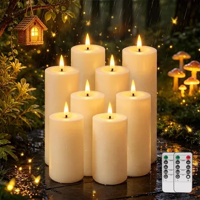Produktbild von LED Kerzen 8 Stück, wasserdicht, flammenlos, für Outdoor, Ketom