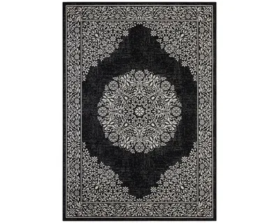 Zdjęcie produktu dla Tradycyjny dywan czarno kremowy z wiskozy 160x230cm