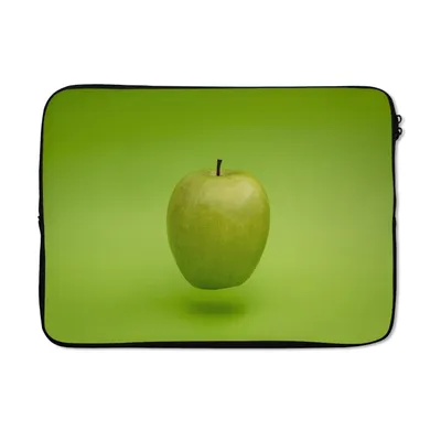 Produktbild von MuchoWow® Laptop Hülle 13 Zoll Obst - Apfel - Grün Laptoptasche - Laptophülle - Sleeve - Rundumschutz